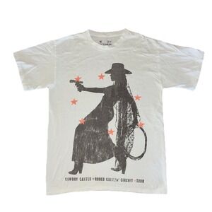 Beyonce Most Wanted Tee M White Cowboy Carter Tour 2025 Merch NEW *flaw